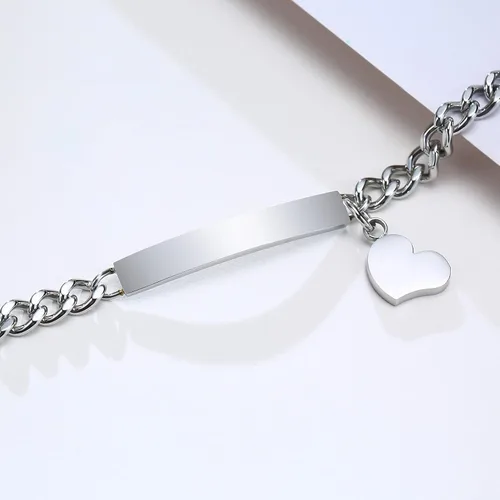 Vista 4 de Pulseras personalizadas de regalo para parejas, pulsera a juego para él y ella, pulsera de cadena cubana de promesa para hombres y mujeres, regalo