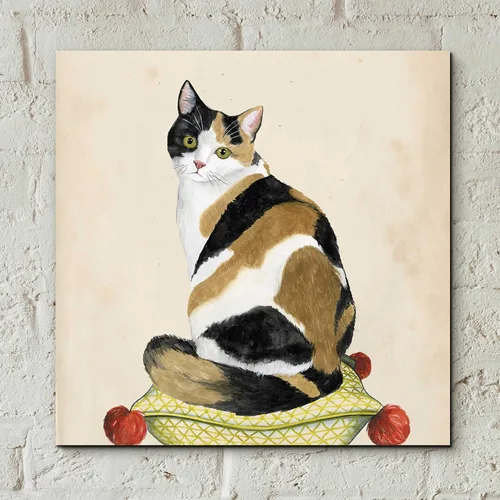 Vista 6 de Epic Art 'Lady Cat III' de Grace Popp, cristal acrílico para pared, 12 x 12 pulgadas
