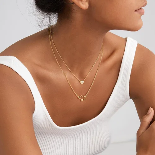 Vista 2 de Collar de corazón con inicial de oro pequeño, chapado en oro de 14 quilates, hecho a mano, delicado collar de corazón con letra para mujer, collar