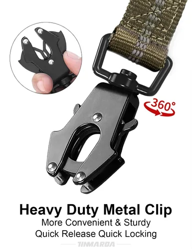 Vista 2 de TINMARDA Correa de perro resistente con 2 asas acolchadas y clip de metal avanzado fácil de usar, correas de perro de 4 a 6 pies que absorben golpes