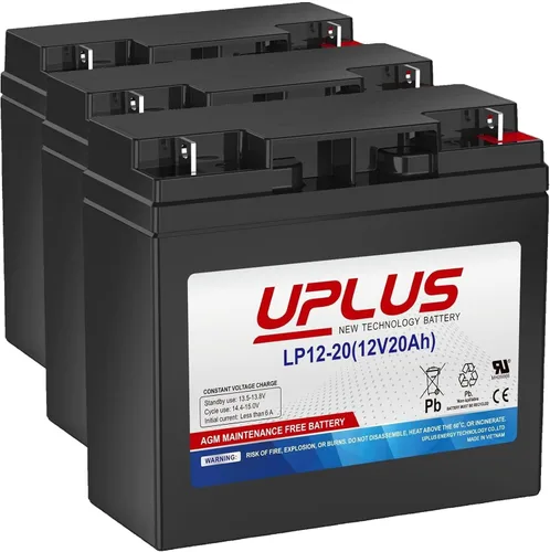 Vista 12 de UPLUS LP12-4.0 12V 4AH batería recargable de la alarma del SLA AGM - terminales F1