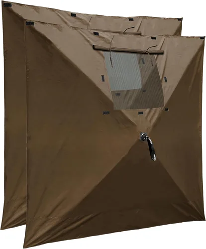Vista 4 de CLAM Panel de Viento y Sol de Instalación Rápida para Carpa Refugio con Pantalla Escape Sport con Bolsa de Transporte, Solo Accesorio, Verde