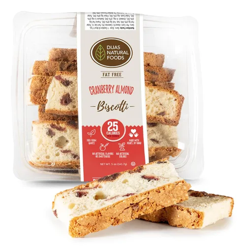 Vista 19 de DIJAS Natural Food s, Galleta de biscotti sin grasa, ingredientes naturales sin conservantes, delicioso aperitivo bajo en calorías (5 onzas)