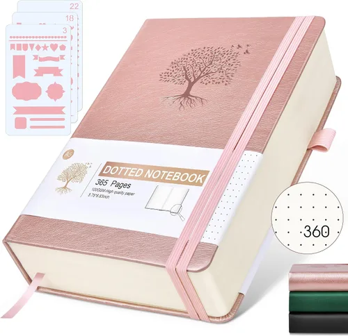 Vista 42 de Ansopu Cuaderno de puntos, 360 páginas numeradas, cuadrícula de puntos, de 8.5 x 11 pulgadas, papel de punto de 3.53 oz/m², tapa dura gruesa