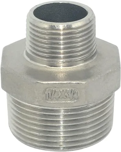 Vista 28 de 1/4" macho NPT a 1/8" hembra NPT hembra reductor/reductor buje de tubería, adaptador, buje hexagonal SS 304 de acero inoxidable