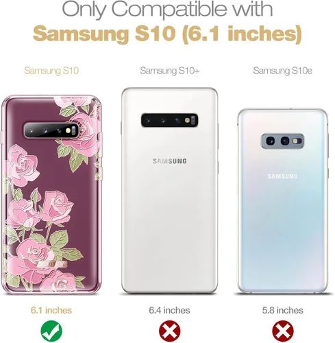 Vista 2 de SURITCH Funda para Samsung Galaxy S10 mejorada, [protector de pantalla antiarañazos integrado] [protección de doble capa] Protección completa