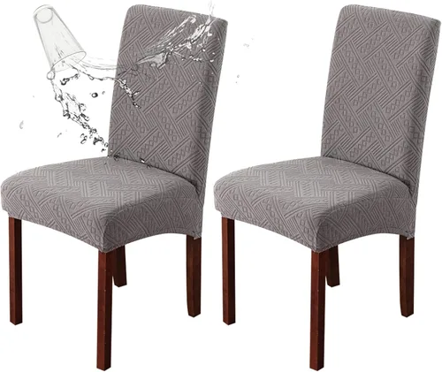 Vista 24 de Genina Fundas impermeables para sillas Parsons de comedor, fundas elásticas para sillas Parsons para comedor, cocina, funda protectora para silla