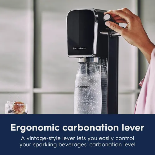 Vista 29 de SodaStream Máquina de agua con gas Art (negro) con CO2 y botella apta para lavavajillas
