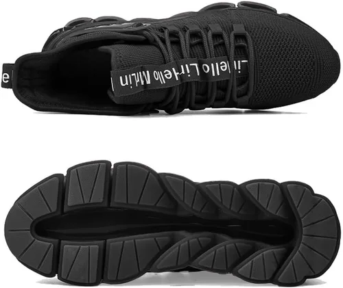 Vista 2 de CLOAKA Zapatos de punta de acero para hombres y mujeres, transpirables, a prueba de pinchazos, cómodos, utilitarios, zapatos de trabajo