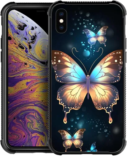 Vista 241 de Funda compatible con iPhone 8, a prueba de golpes, antiarañazos, bandera de ciervos de cola blanca de grano de madera estadounidense