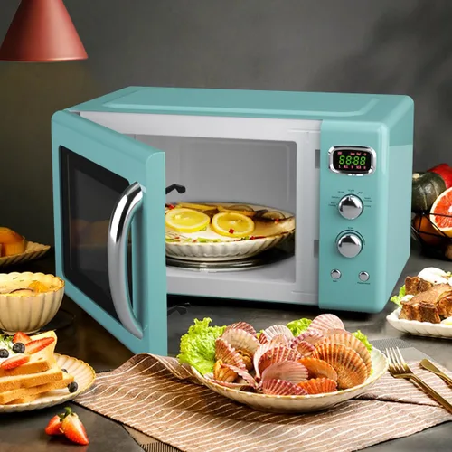 Vista 9 de ARLIME Microondas retro de 0.9 pies cúbicos, horno microondas de encimera Verde