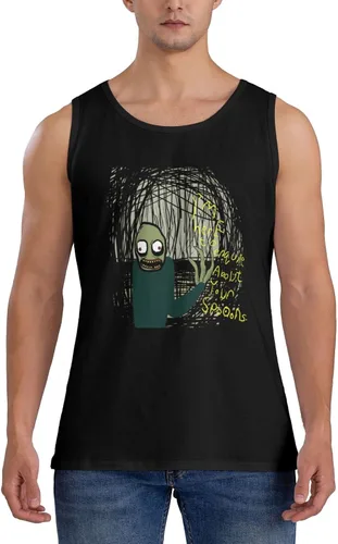 Vista 6 de Anime Manga Salad Fingers Tank Top Men's Summer Round Neckline Vest Cotton Fashion Sleeveless T-Shirts