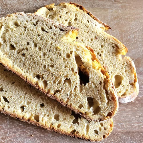 Vista 7 de Einkorn - Iniciador de masa madre italiana deshidratada Estructura naturalmente inferior de gluten Hecho de harina de Einkorn orgánica de Italia