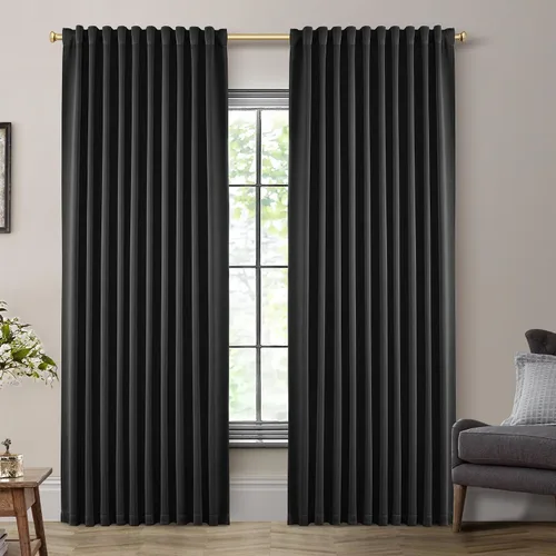 Vista 32 de SHINELAND Cortinas opacas cortas para ventanas de dormitorio, cortinas de baño, 45 pulgadas de largo