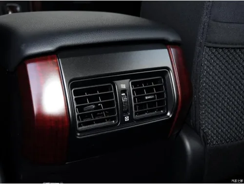 Vista 5 de ABS madera grano interior consola trasera salida de aire panel marco cubierta ajuste ajuste para Toyot* Prado FJ150 2010 ~ 2017