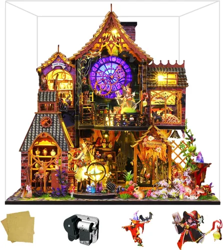 Vista 9 de Spilay - Kit de casa de muñecas en miniatura, construcción de casa de muñecas en miniatura Elegante y tranquilo