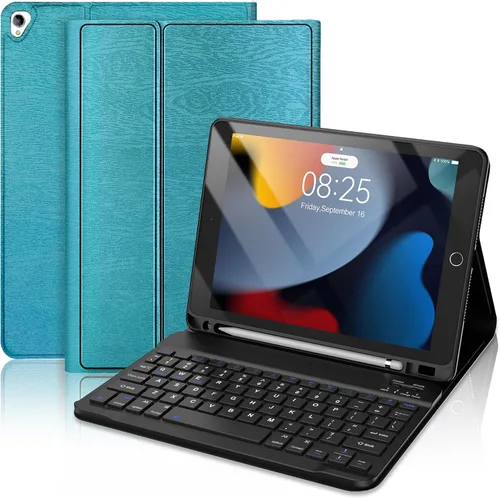 Vista 17 de Funda con teclado táctil para iPad de 9ª/8ª/7ª generación de 10.2 pulgadas, Pro 10.5, Air 3ª generación, funda inteligente con soporte para lápices