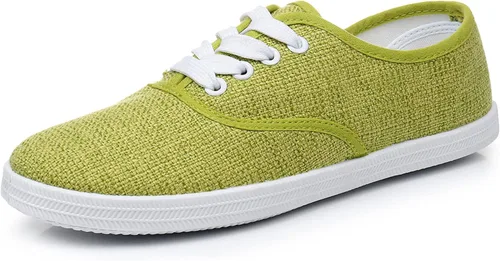 Vista 17 de VenusCelia - Tenis de lona con agujetas Rainbow para mujer Negro (Allblack)