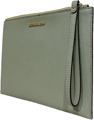 Vista 2 de Michael Kors Jet Set Travel XL - Bolso de mano con cremallera de cuero verde militar Verde ejército