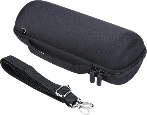 Vista 5 de Carcasa Rígida Lebakort Compatible con Altavoz JBL Charge 5 Charge 4 Impermeable (Carcasa Negra)