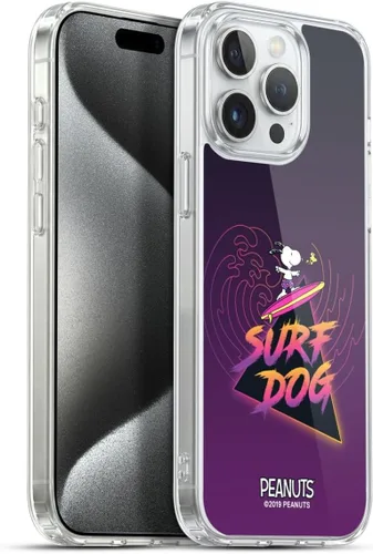 Vista 86 de Head Case Designs Funda de gel suave con licencia oficial de Peanuts Tropical Surf Snoopy Aloha Disco compatible con Apple iPhone 13 Mini Surf