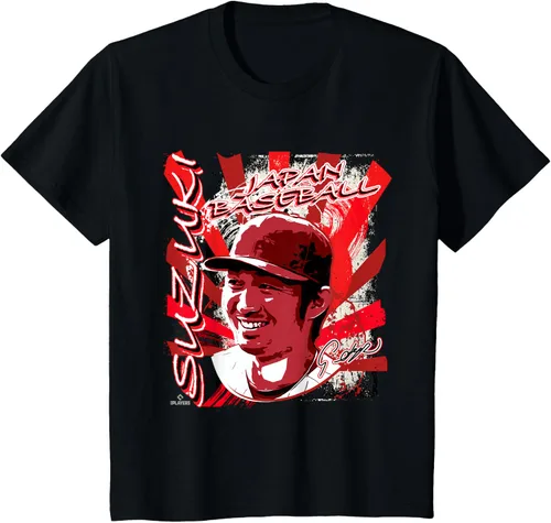 Vista 8 de Seyai Suzuki International Baseball Japan MLBPA Camiseta, Negro