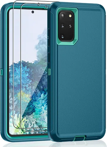 Vista 9 de Jshru Funda para Galaxy S20, funda de teléfono protectora resistente de grado militar, a prueba de golpes, a prueba de caídas/polvo, 3 capas, funda
