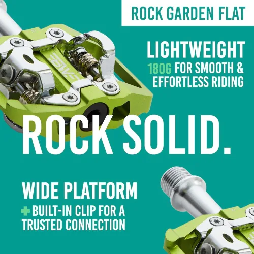 Vista 3 de Rock Garden Pedal plano - Pedales de bicicleta MTB sin clip compatibles con SPD