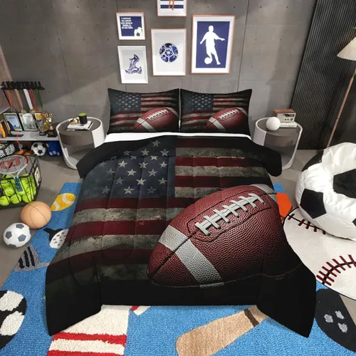 Vista 37 de Erosebridal Juego de edredón de bandera estadounidense tamaño individual para niños y adolescentes, juego de ropa de cama de camuflaje, edredón