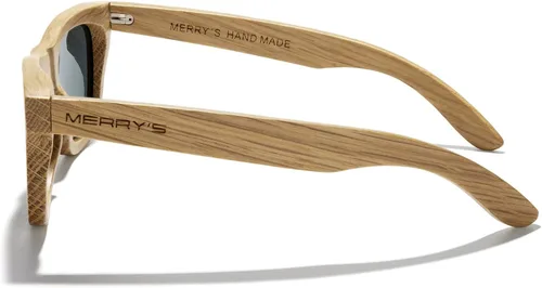 Vista 3 de MERRY'S Gafas de sol polarizadas de madera para hombre 100% UV vintage Eyewear S5140