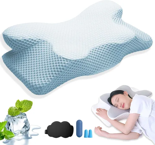 Vista 11 de Pillow Hospitality Collection, almohadas - Soporte prémium para el cuello y la postura, almohada ergonómica de espuma viscoelástica cervical