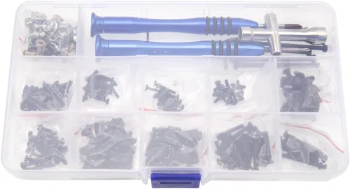 Vista 4 de Kit de herramientas RC de 298 piezas M2 M2.5 M3, tornillos de fijación de tornillo, llave hexagonal, kit de reparación compatible con 1/12 WLtoys