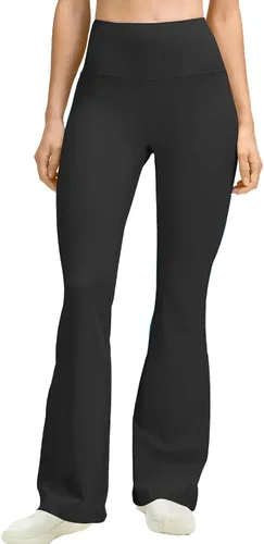 Vista 2 de Unthewe Leggings acampanados de cintura alta para mujer, control de abdomen, pantalones casuales para yoga, entrenamiento, gimnasio