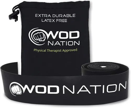 Vista 8 de WOD Nation Muscle Floss Bands Recovery Band for Tack and Flossing Sore Muscles and Increasing Mobility : Stretch Band Includes Carrying Case