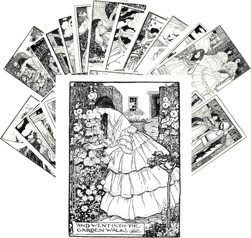 Vista 10 de PIXILUV Postales vintage 24 unids Poor Jack Vintage libro grabado ilustración