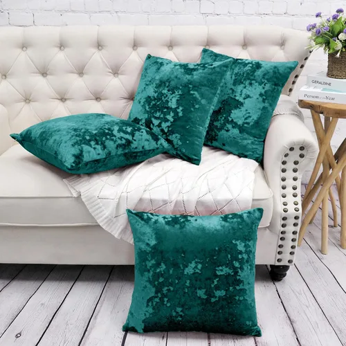 Vista 11 de Juego de 2 fundas de almohada lumbares decorativas de terciopelo abstracto de 14 x 26 pulgadas, fundas de almohada rectangulares de lujo suaves