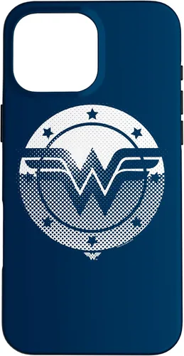 Vista 19 de Wonder Woman Funda con logotipo de escudo de medio tono para iPhone 17