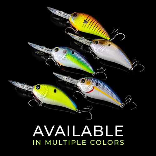 Vista 4 de 6th Sense Crush Deep Diving Crankbait - Señuelo de pesca de alta calidad en aguas profundas con detalles 3D, ganchos de níquel negro afilados