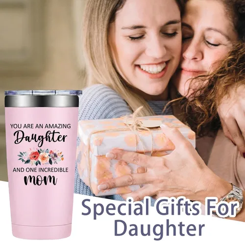 Vista 2 de Grifarny Daughter Gifts from Mom, Dad - Mothers Day, Valentines Day Gifts for Daughters Adult - You are an Amazing Daughter Tumbler 20 oz