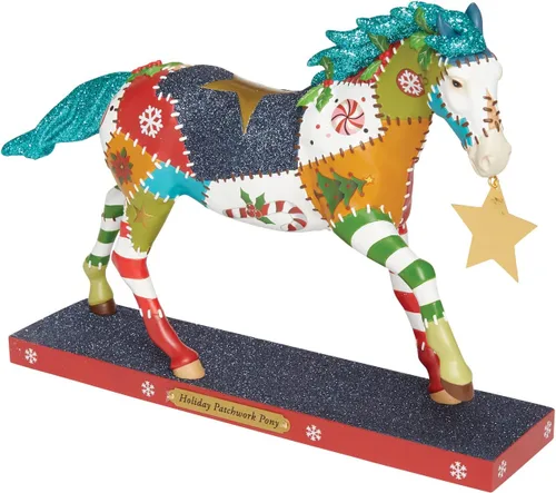 Vista 2 de Enesco The Trail of Painted Ponies - Figura navideña de poni, 7.1 pulgadas, multicolor