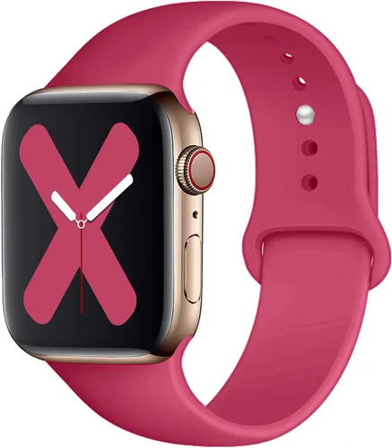 Vista 23 de Saucyi Compatible con Apple Watch Band 1.614 in 1.575 in 1.496 in 1.929 in 1.772 in 1.732 in 1.654 in, correa deportiva de silicona suave con cierre