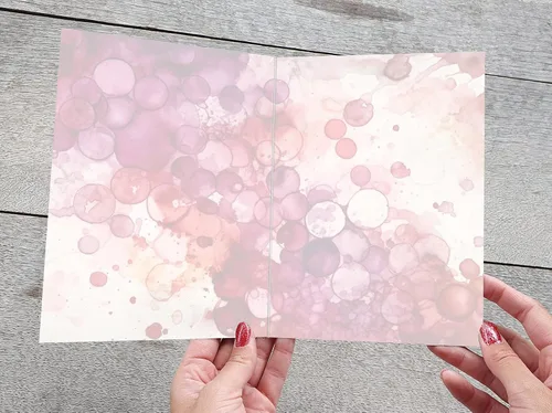 Vista 2 de PIXILUV Tarjeta de felicitación de feliz cumpleaños ~ Increíble acuarela pintura de vino bonito ~ Deseos de cumpleaños saludos tarjeta grande vintage