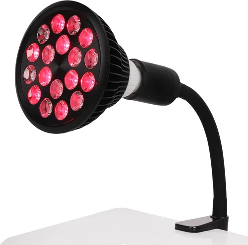 Vista 9 de Lámpara de terapia de luz roja-54W 18 LED Dispositivo de terapia de luz infrarroja con soporte de lámpara ajustable, 660nm rojo y 850nm infrarrojo