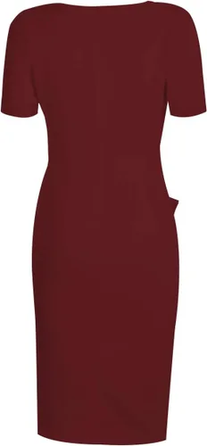 Vista 6 de Lrady - Vestido a media pierna ajustado con cuello en V profundo para mujer