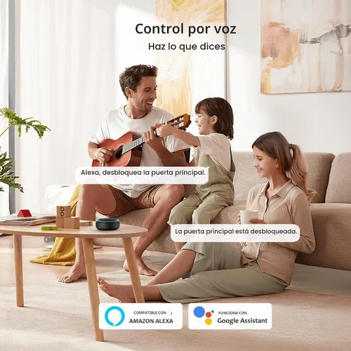 Vista 3 de Cerradura de seguridad inteligente, cerrojo electrónico de huellas dactilares SMONET con teclado, entrada sin llave Bluetooth, teclado digital