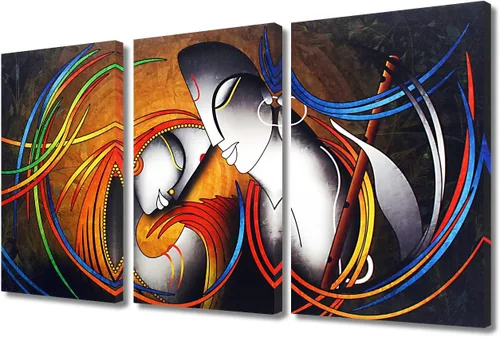 Vista 41 de TUMOVO Arte de pared de Dios hindú para sala de estar, lienzo de Ganesha, arte de pared de escultura de elefante, cuadros modernos, arte