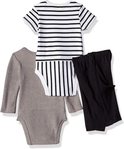 Vista 2 de Hanes Ultimate Baby Zippin Pants con conjunto de body de manga corta y larga