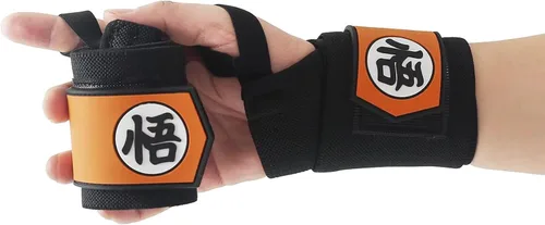 Vista 6 de Muñequeras de anime de 24 pulgadas para hombres y mujeres, 1 par cada uno, accesorios de gimnasio para levantamiento de pesas y mejorar