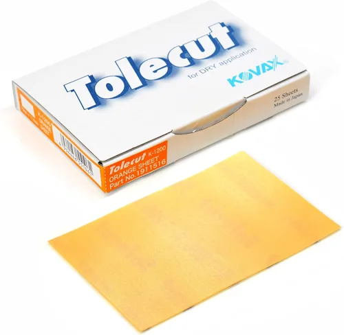 Vista 15 de Tolecut PSA - Hojas de lijado de bloque de 4 cortes, naranja K-1200, 191-1546, 25 hojas