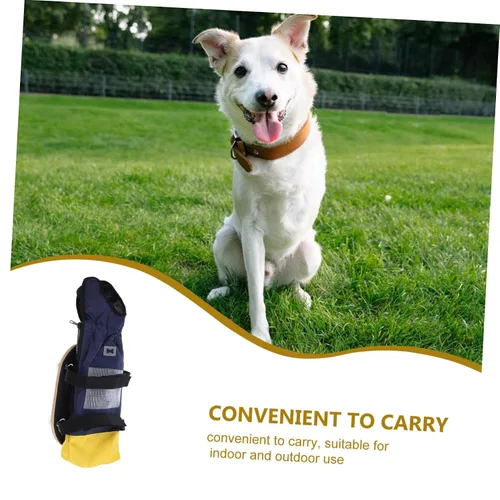 Vista 3 de Garneck Silla de ruedas PET para perros discapacitados, patinete ajustable para pasear perros con bolsa de remolque para patas traseras, carrito